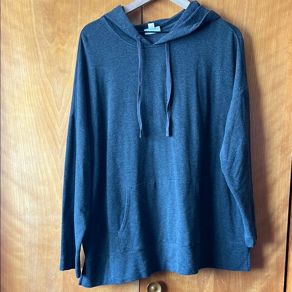 J. Jill Charcoal Gray Loose Fitting Cozy Hoodie XL